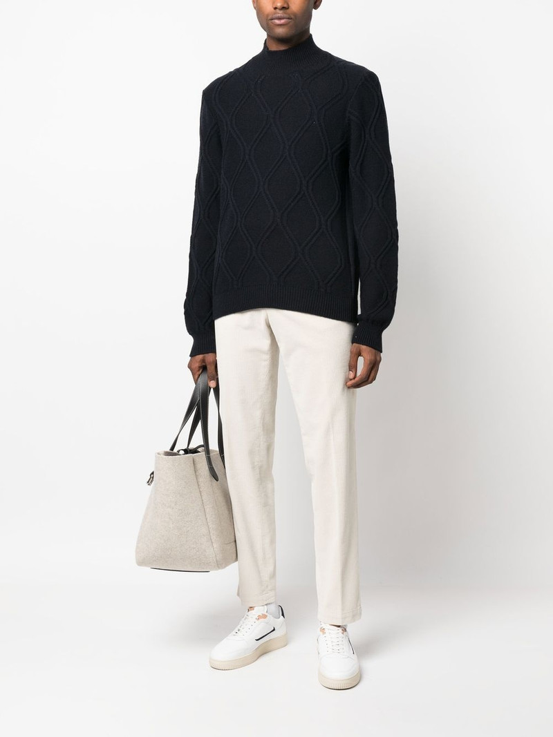 CORNELIANI cable-knit turtleneck jumper outlook