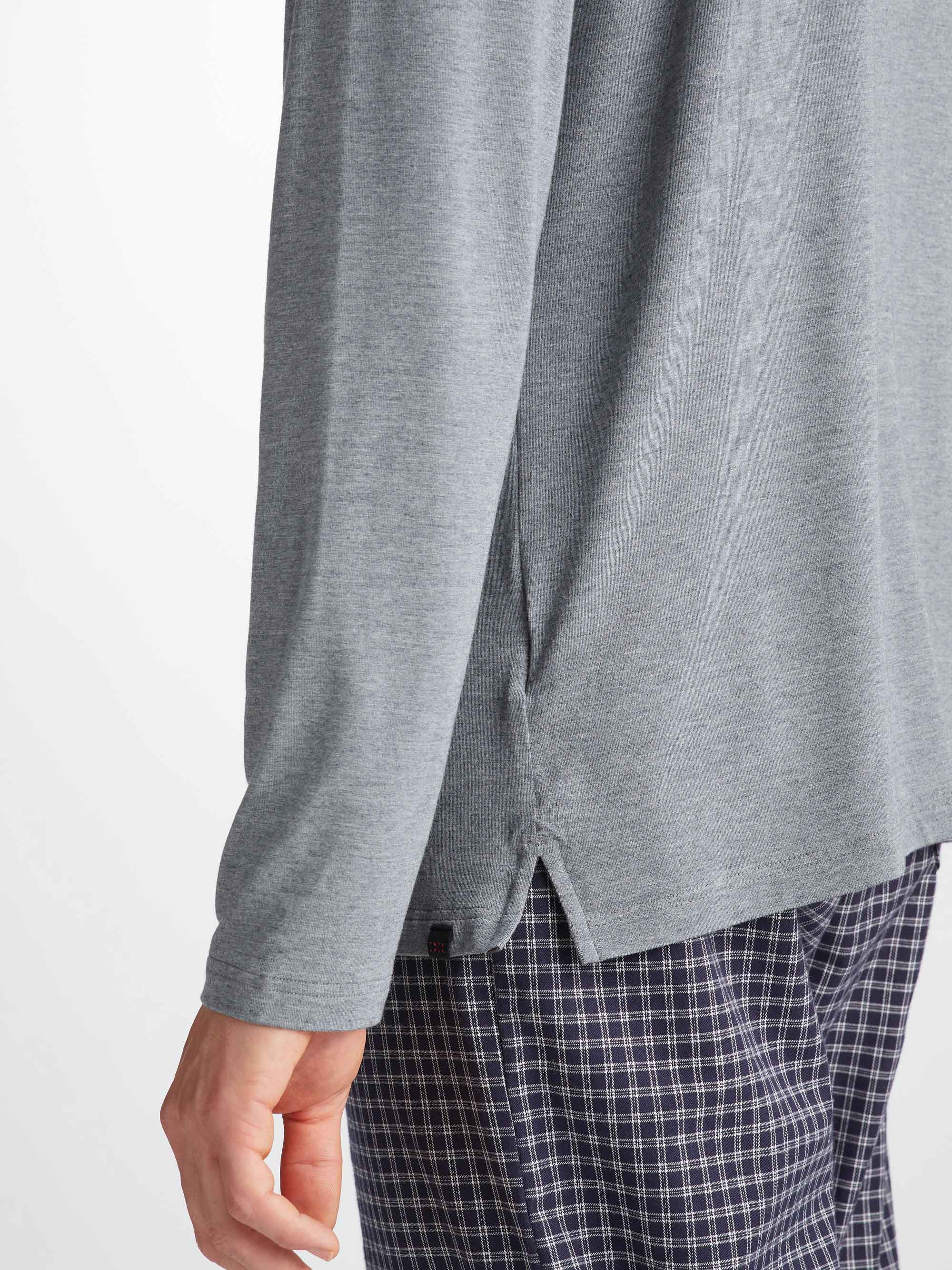 Men's Long Sleeve T-Shirt Marlowe Micro Modal Stretch Charcoal - 7