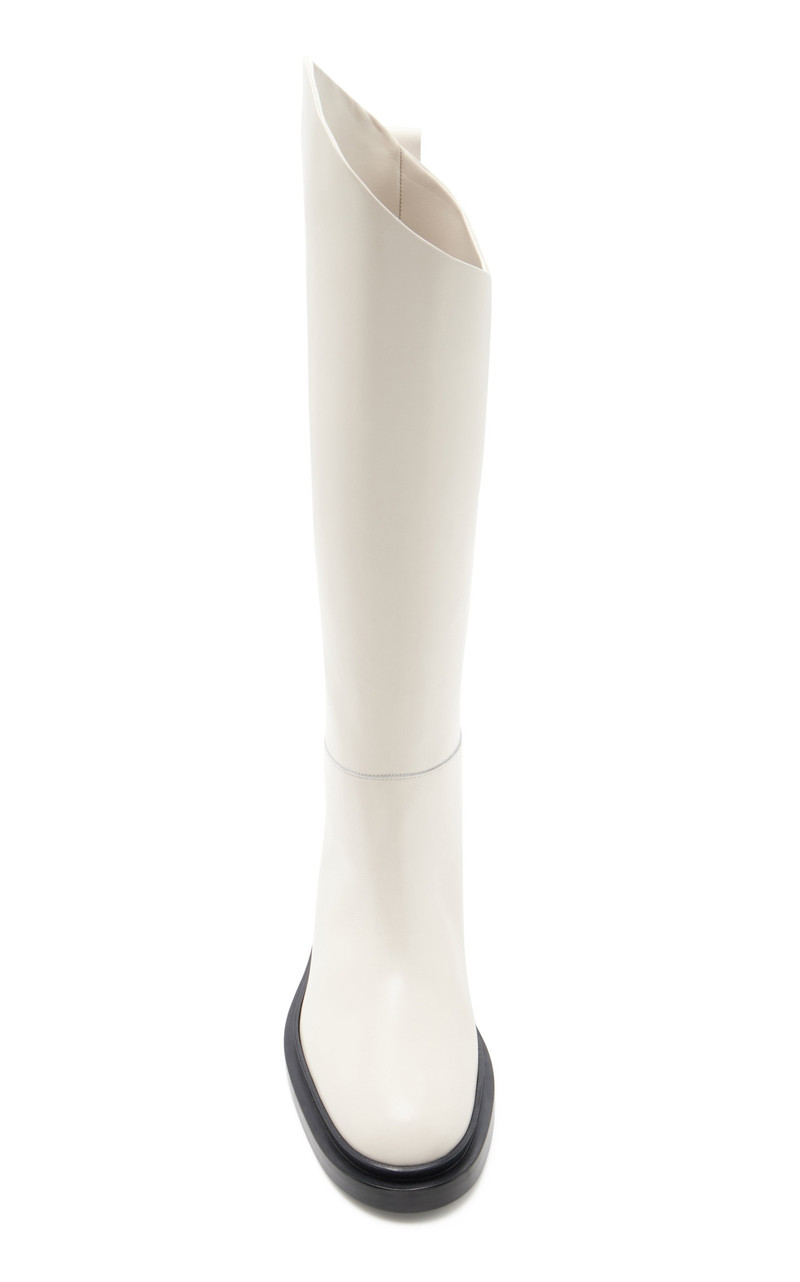 Jil Sander Leather Knee-High Boots neutral outlook