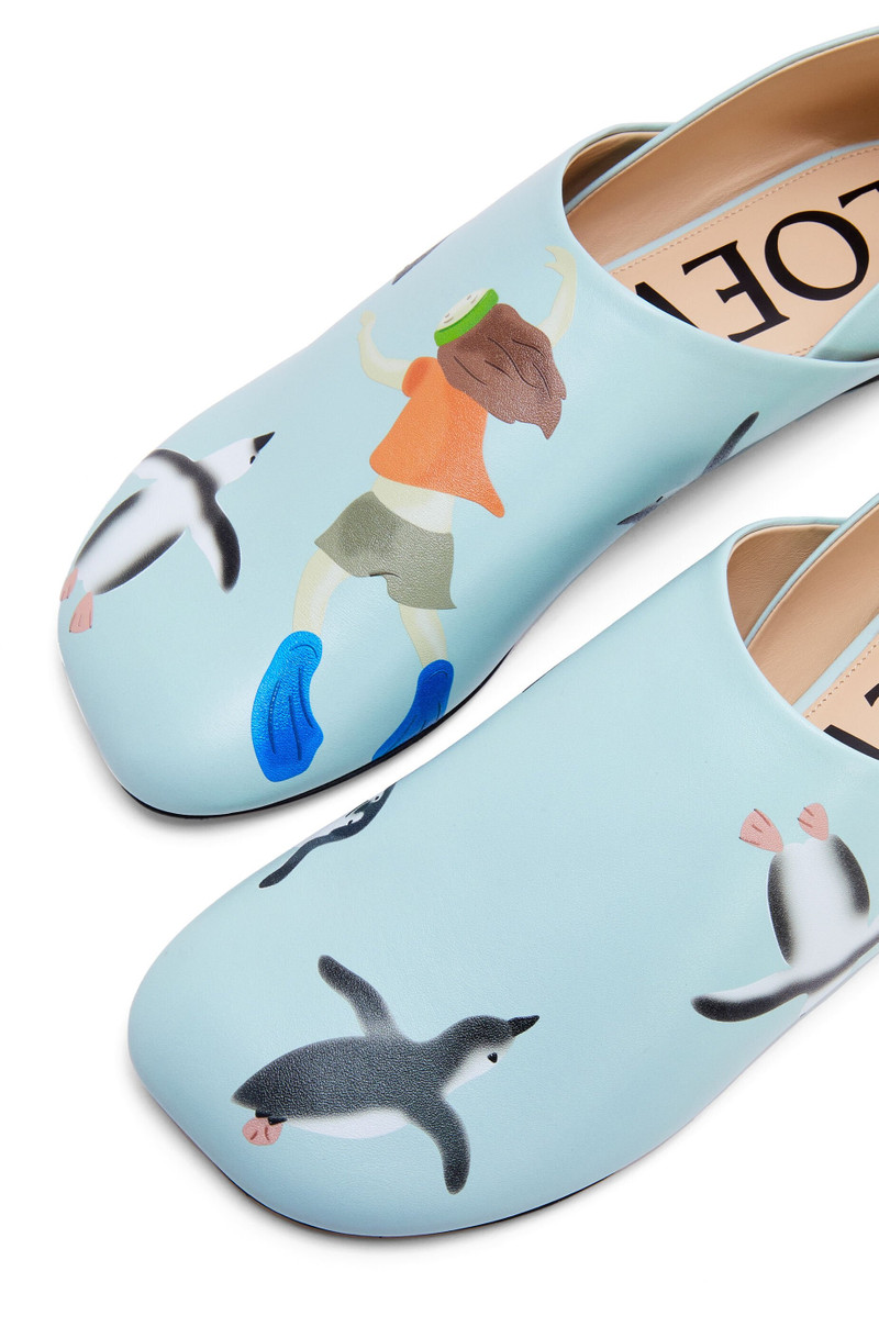 Toy slipper in printed lambskin 5