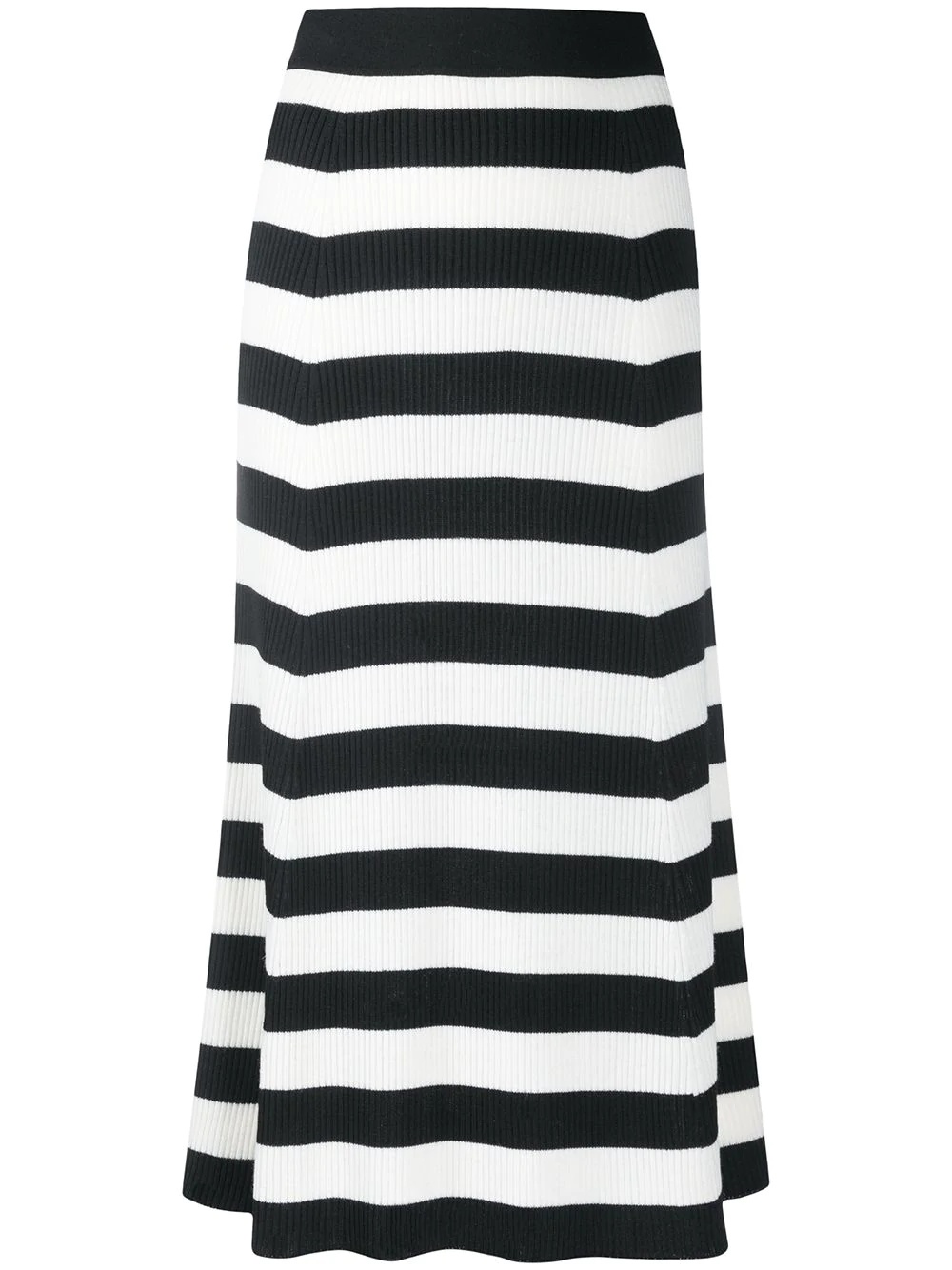 striped knitted midi skirt - 1