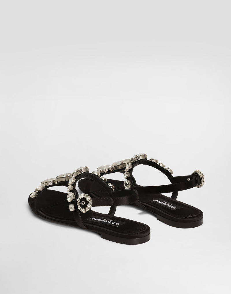Dolce & Gabbana Satin sandals with gemstone embellishment outlook