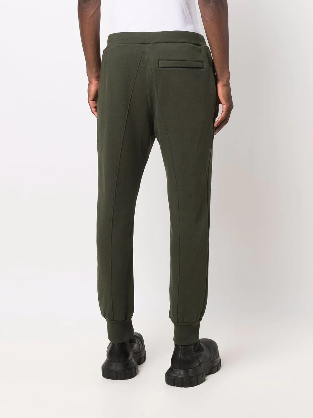 slip-on cotton track trousers - 4