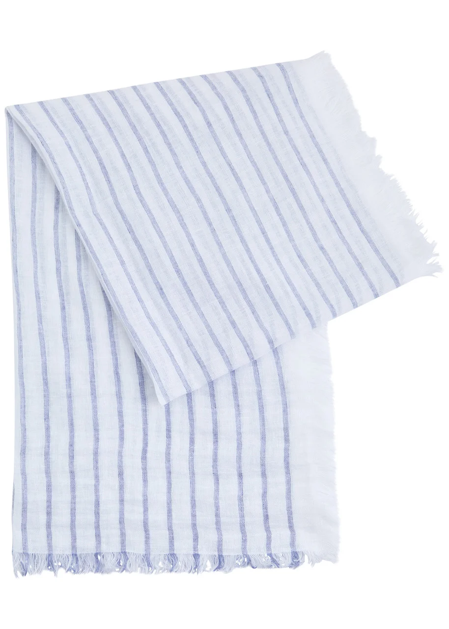Eileen Fisher Striped Linen Scarf - 1