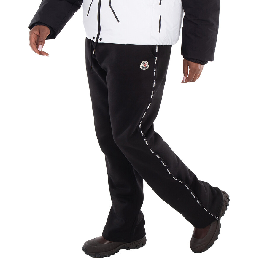 Moncler Logo Trim Cotton Fleece Track Pants - 4