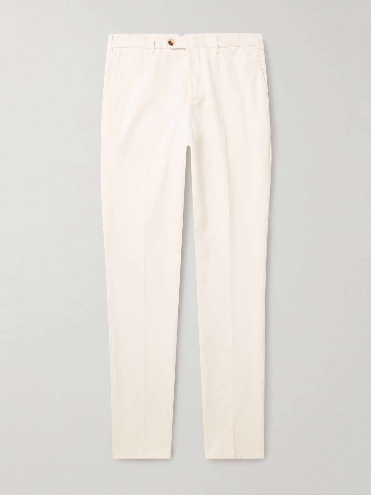 Straight-Leg Cotton-Gabardine Trousers - 1