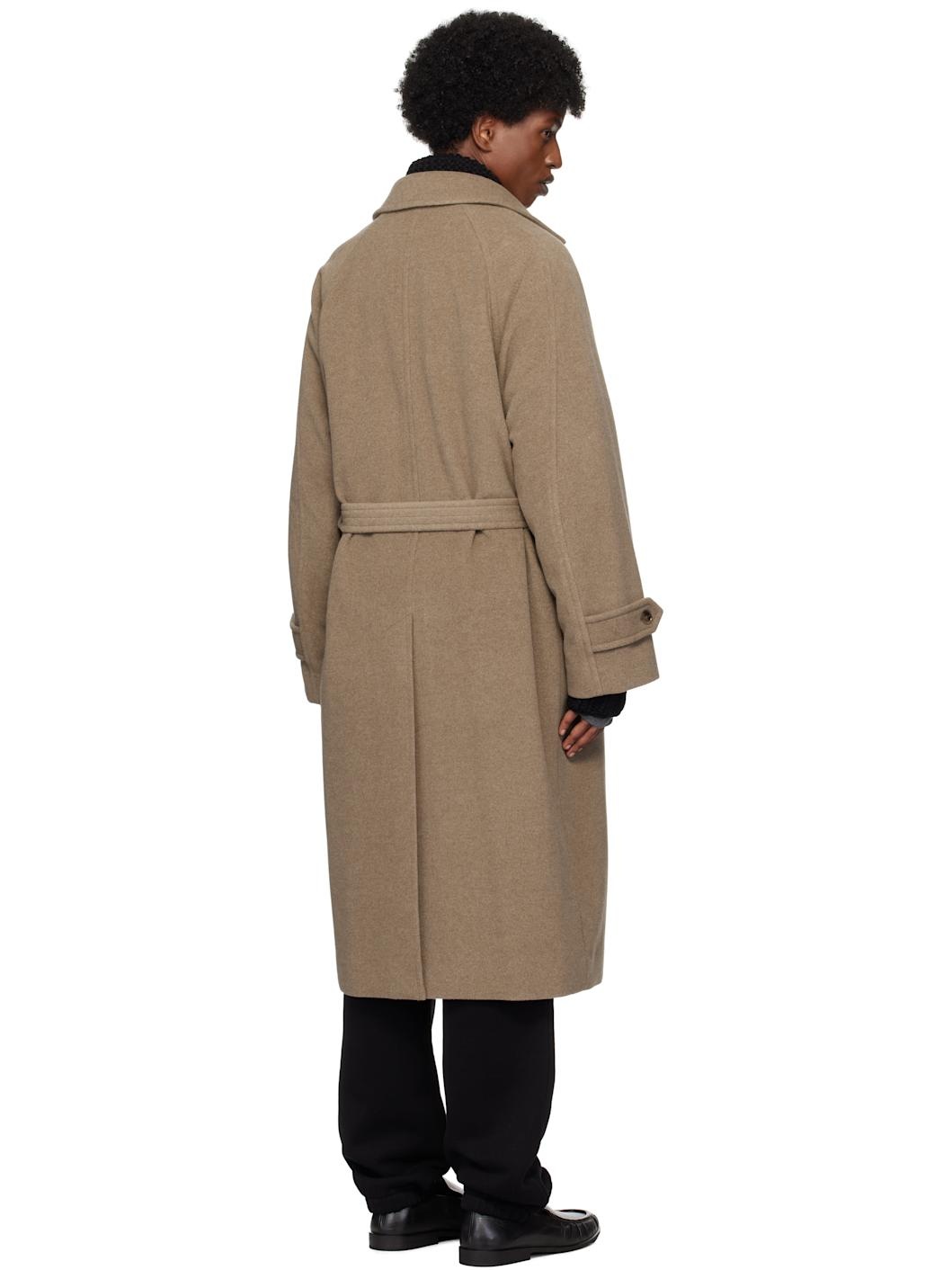 Beige Mosser Soutien Collar Coat - 3
