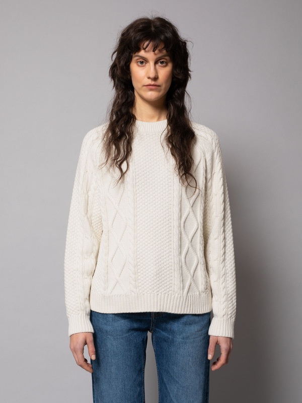 Jenny Cable Knit Chalk White - 3