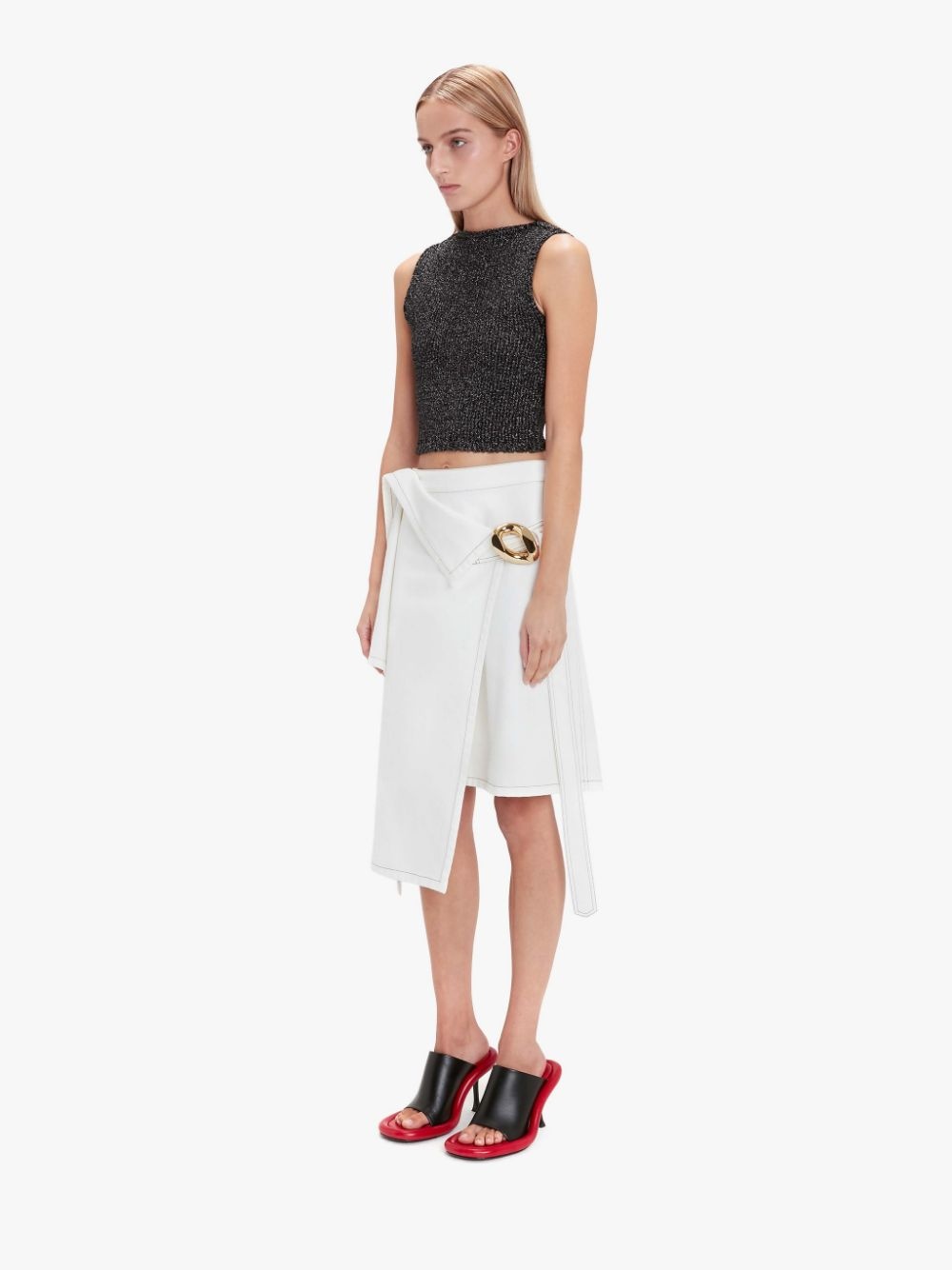 SIDE DRAPE CHAIN LINK SKIRT - 3