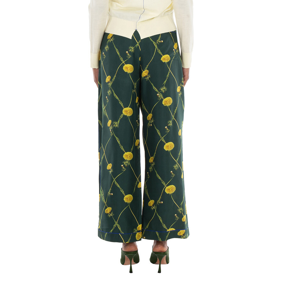 Burberry Dandelion Floral-Print Flared Trousers - 4