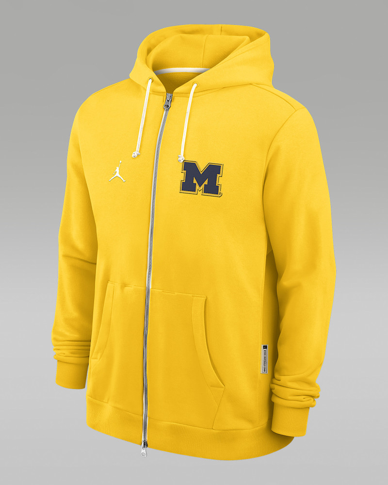 Michigan Sideline Men's Jordan Brand Dri-FIT College Full-Zip Hoodie 1