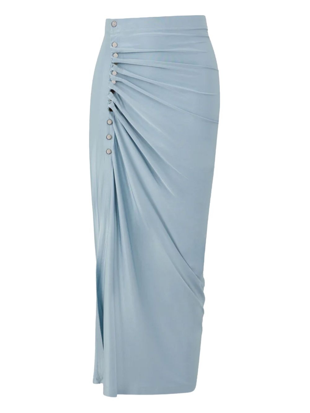 button-detailed draped skirt - 1
