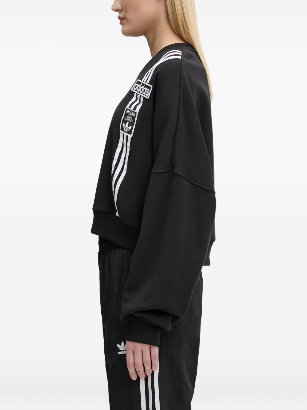 3-stripe cropped sweatshirt - 3