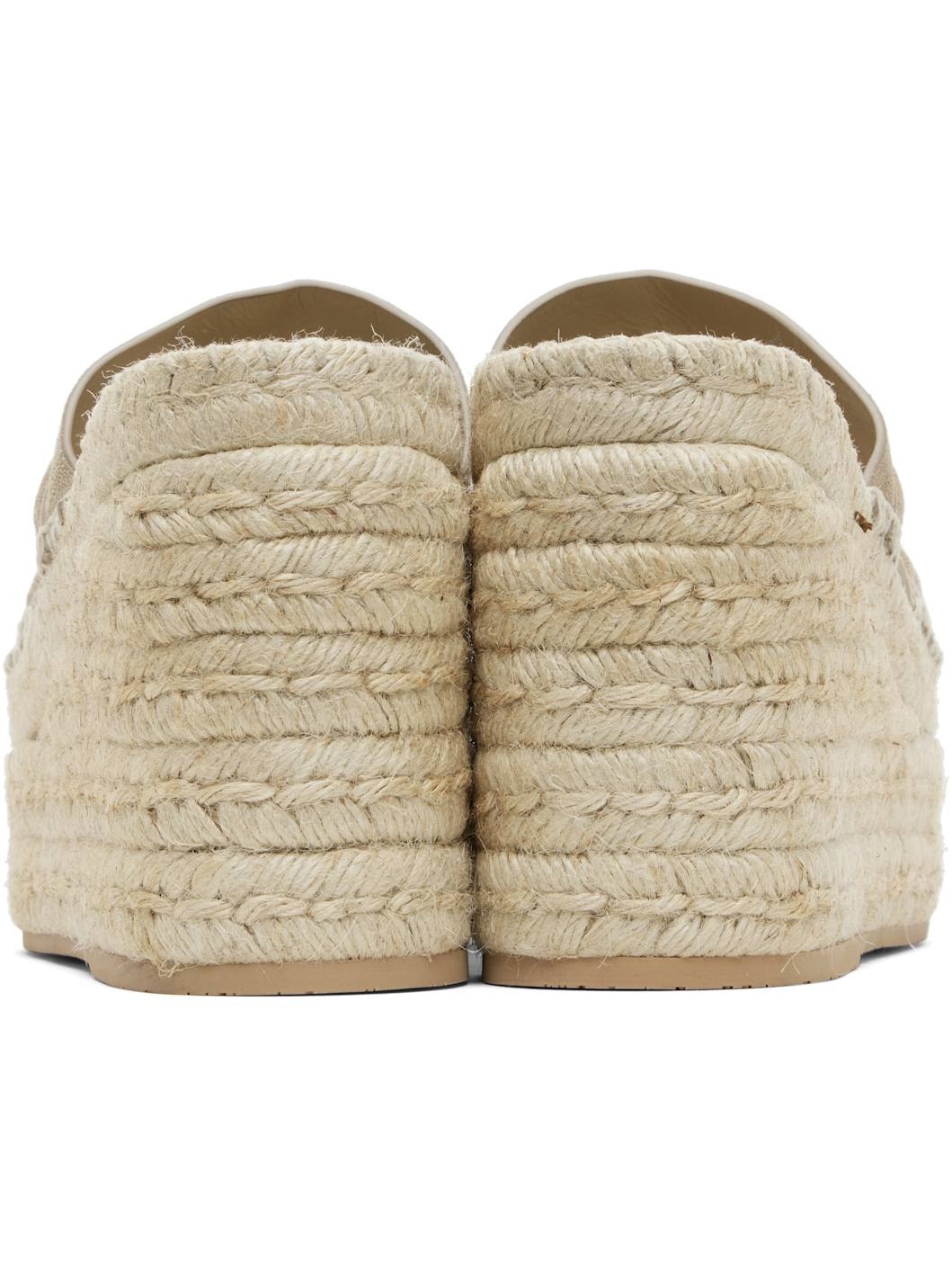 Beige Medusa '95 Platform Espadrille Heeled Sandals - 2