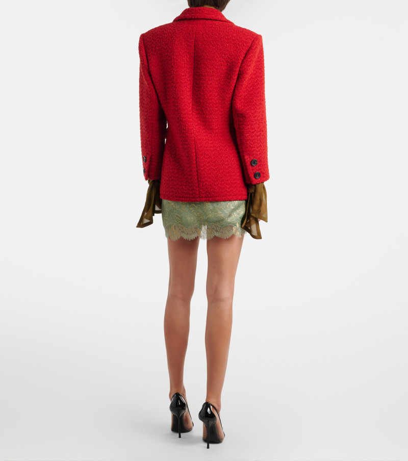 Lace-trimmed cotton-blend jacquard miniskirt 5