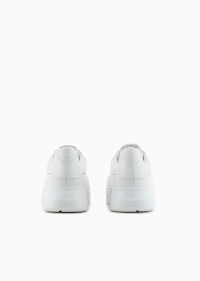 EMPORIO ARMANI Tumbled leather sneakers outlook