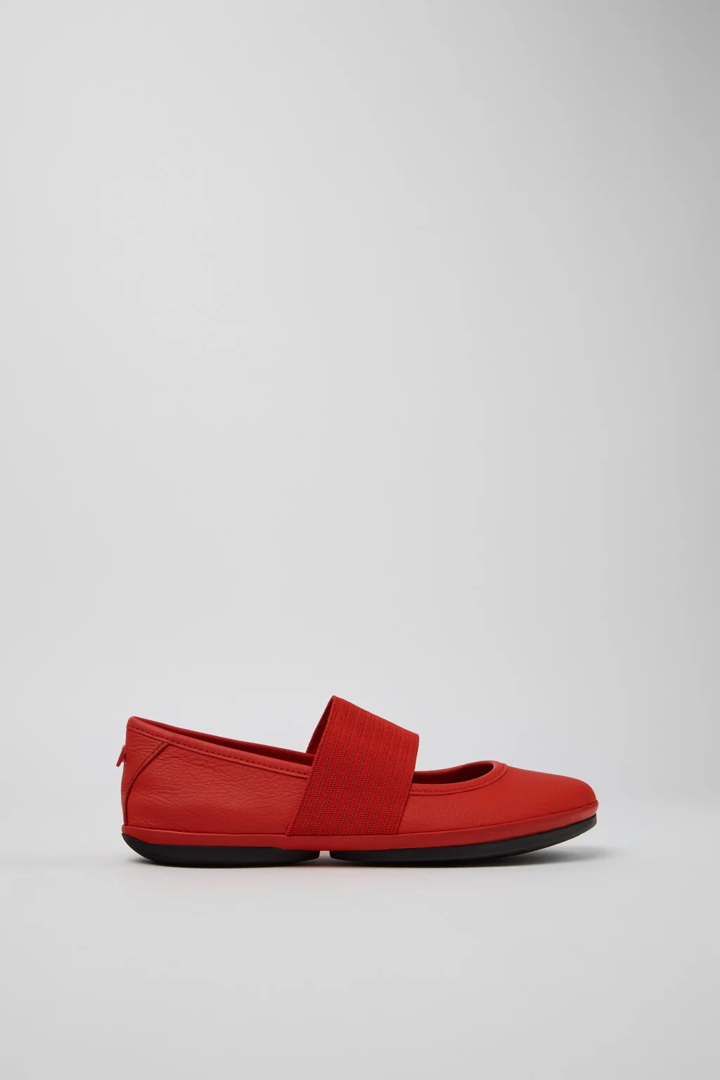 Right Nina Red Leather Ballerinas for Women. - 1