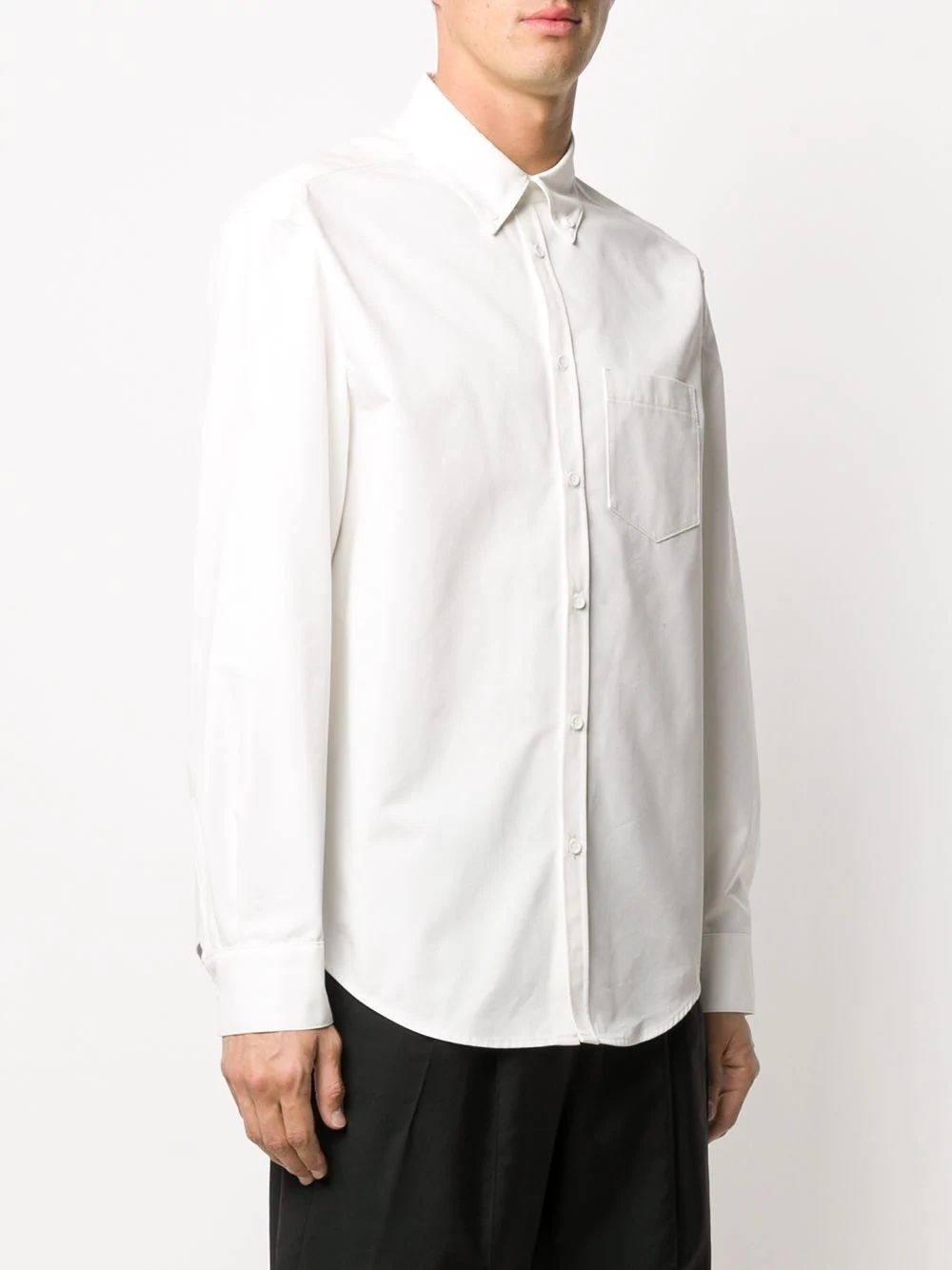 plain long-sleeve shirt - 4