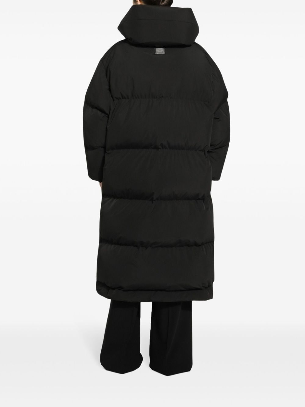 logo-plaque padded coat - 3
