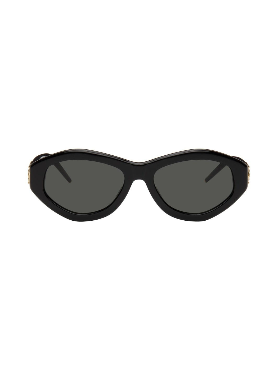 Black Monogram Plaque Sunglasses - 1