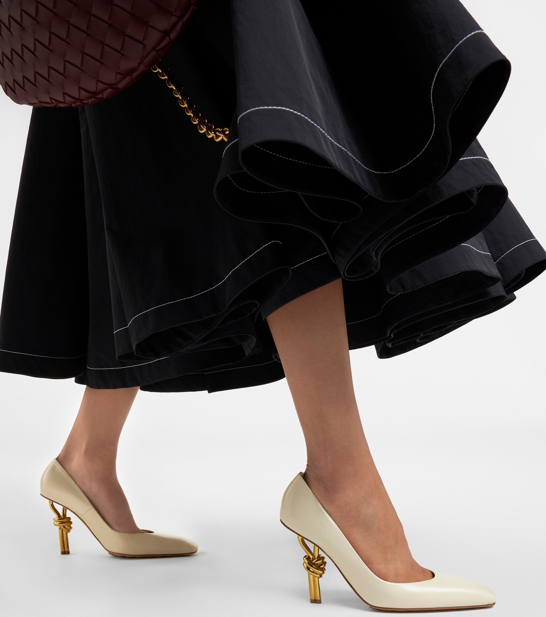 Knot leather pumps - 4