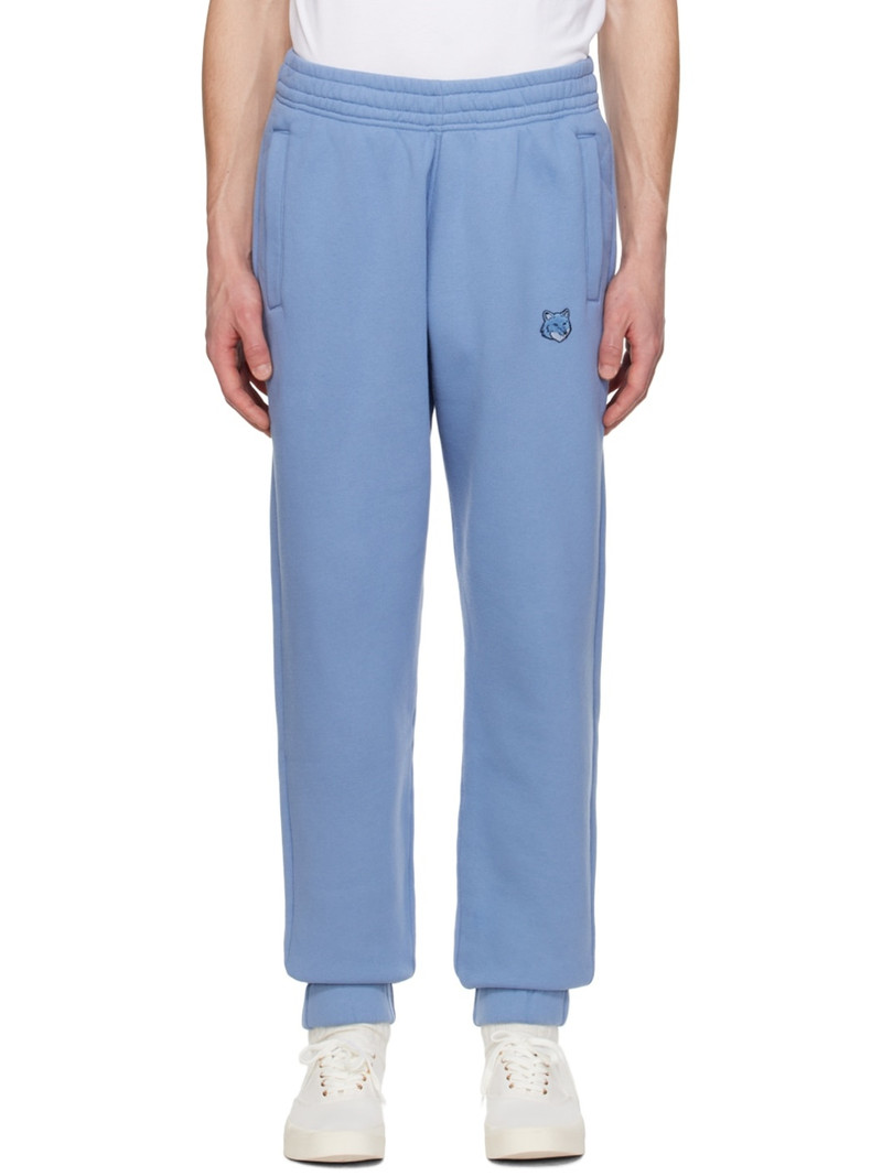 Blue Bold Fox Head Sweatpants 1