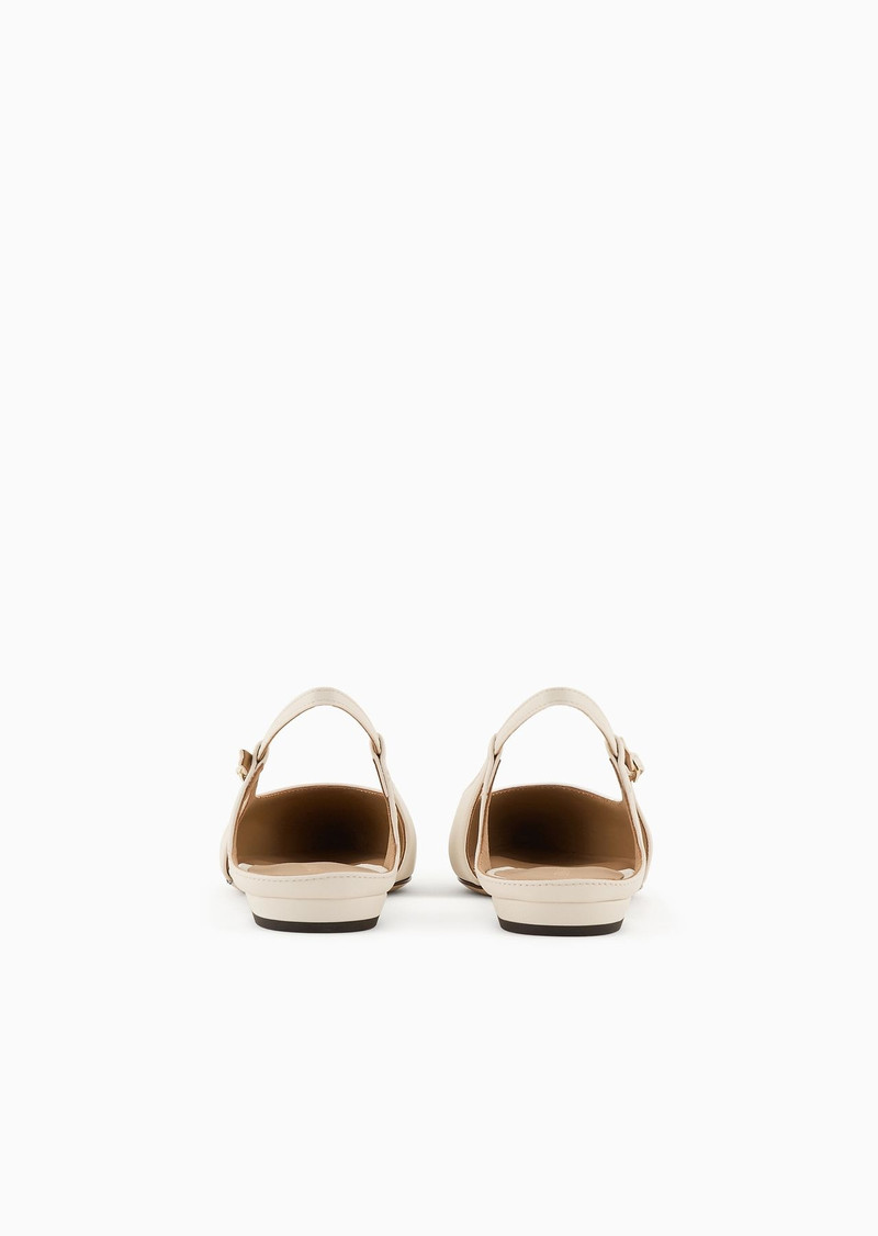 EMPORIO ARMANI Nappa-leather slingback ballerinas with pointed toe outlook
