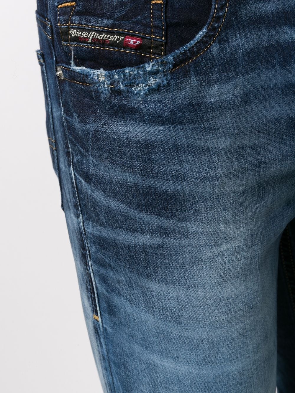 distressed slim-fit jeans - 5