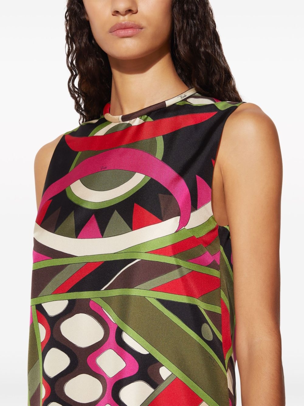 Vivara-print silk minidress - 5