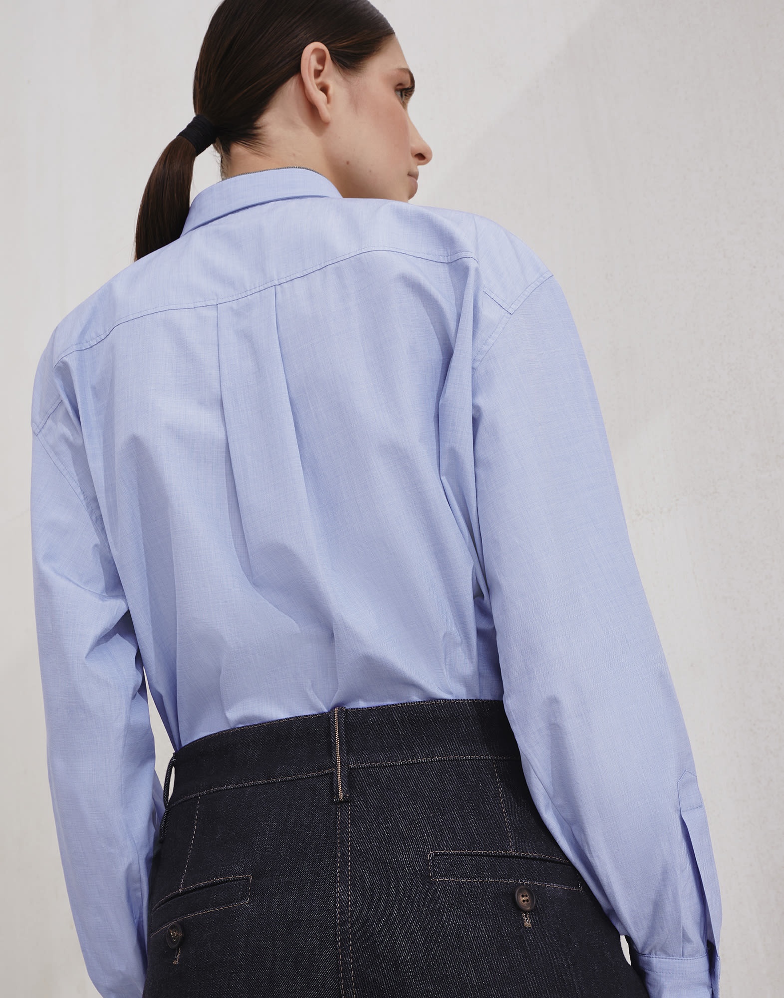 Comfort no-fade denim equestrian trousers with monili - 3