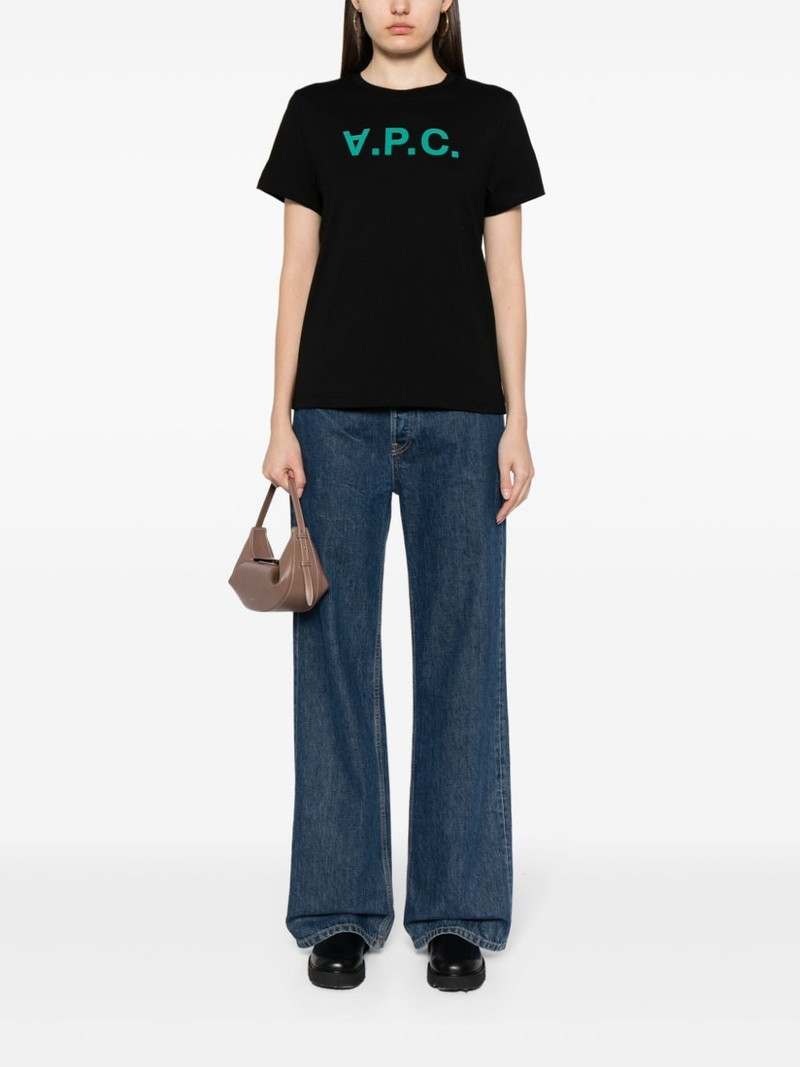 A.P.C. flocked-logo cotton T-shirt outlook