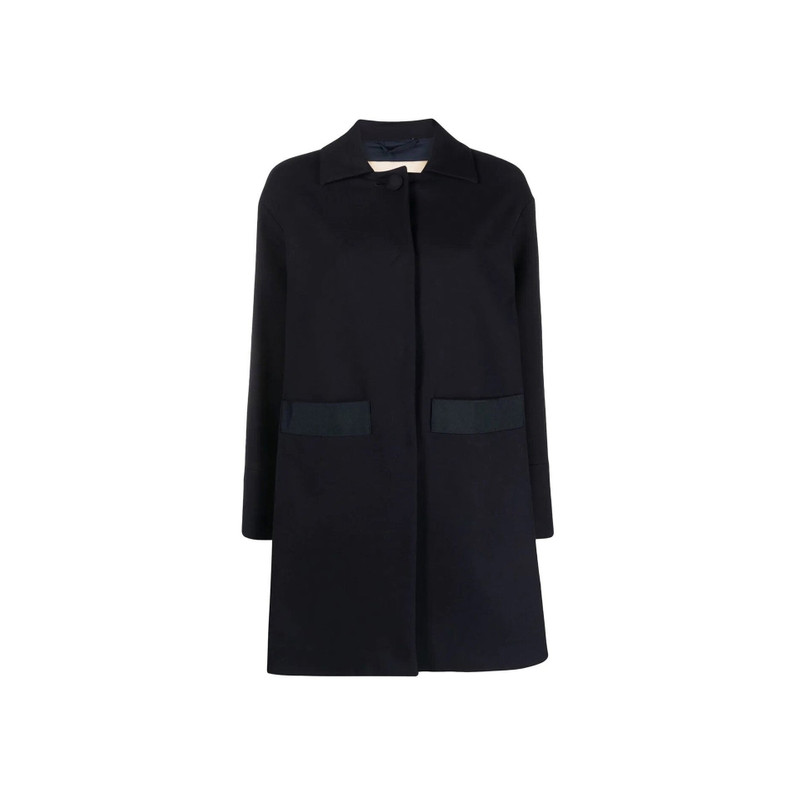Herno Audry Cotton Coat Blue - 1