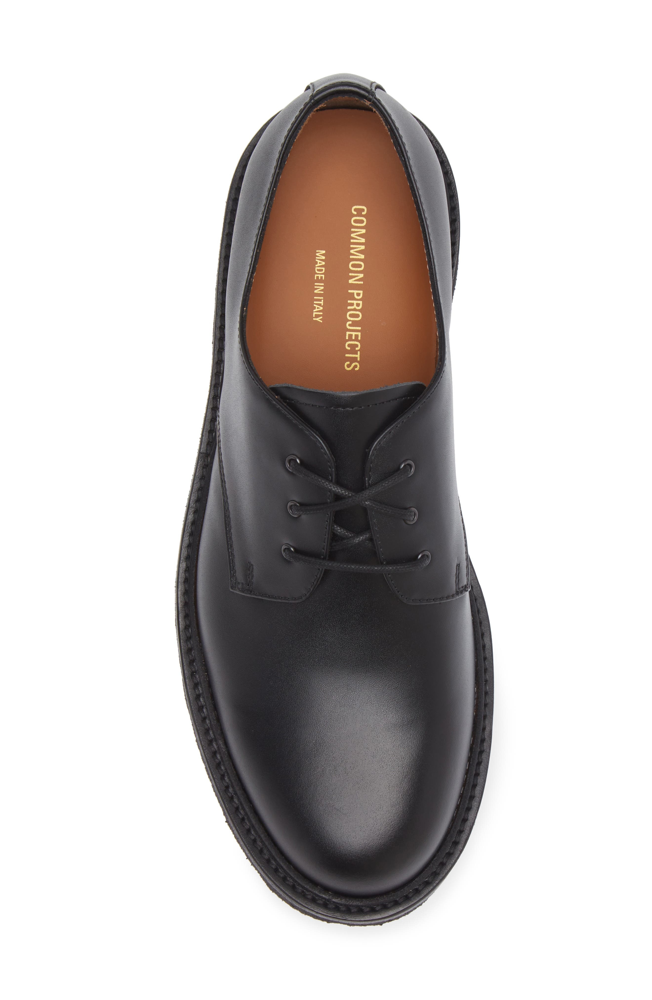 Common Projects Officer's Plain Toe Derby in Black at Nordstrom - 5