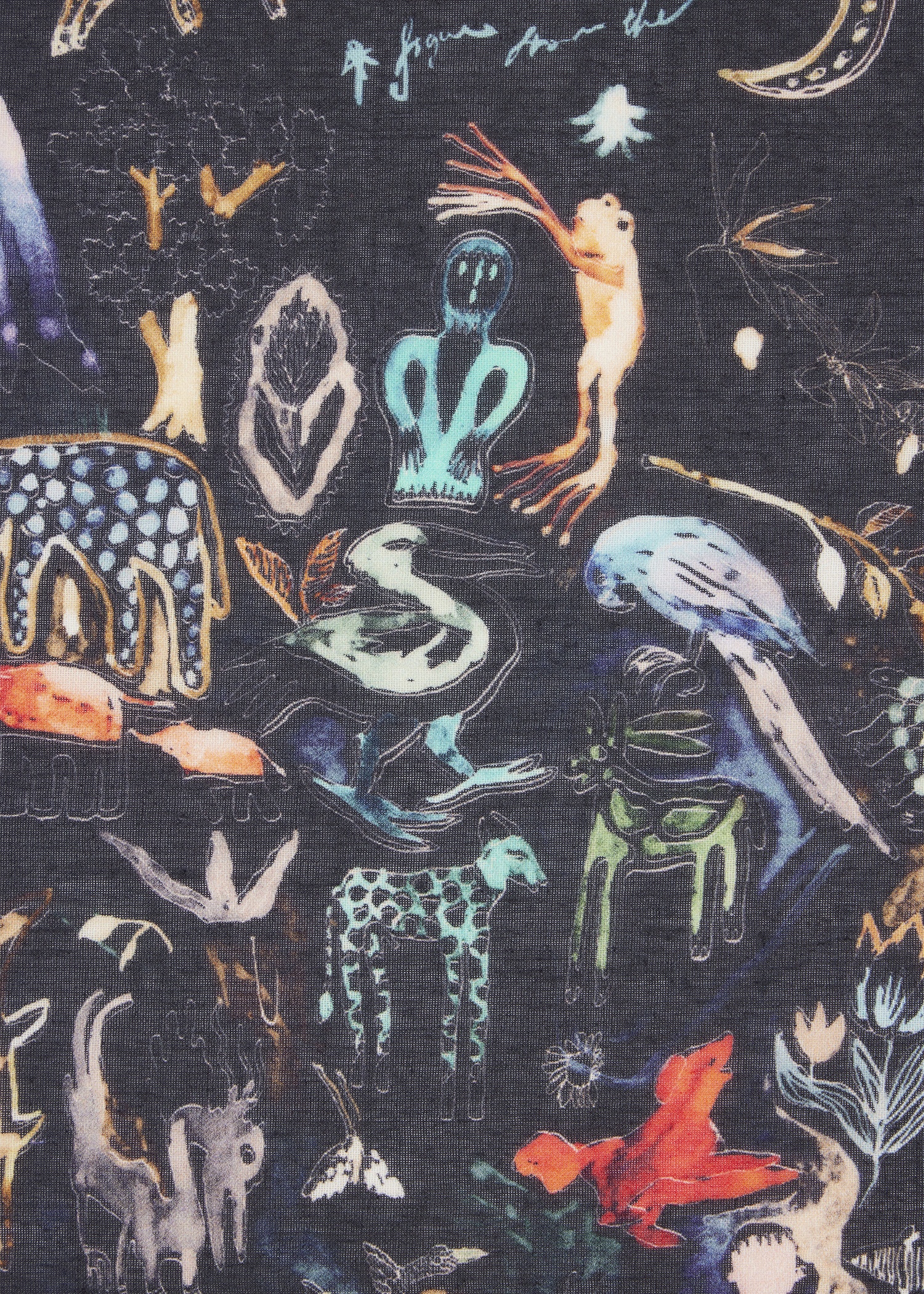 Navy 'Little Beasts' Print Pocket Square - 4