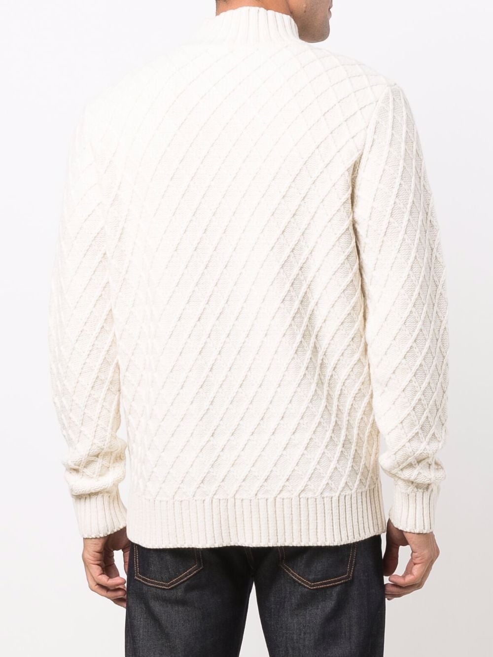 ribbed high neck jumper - 4