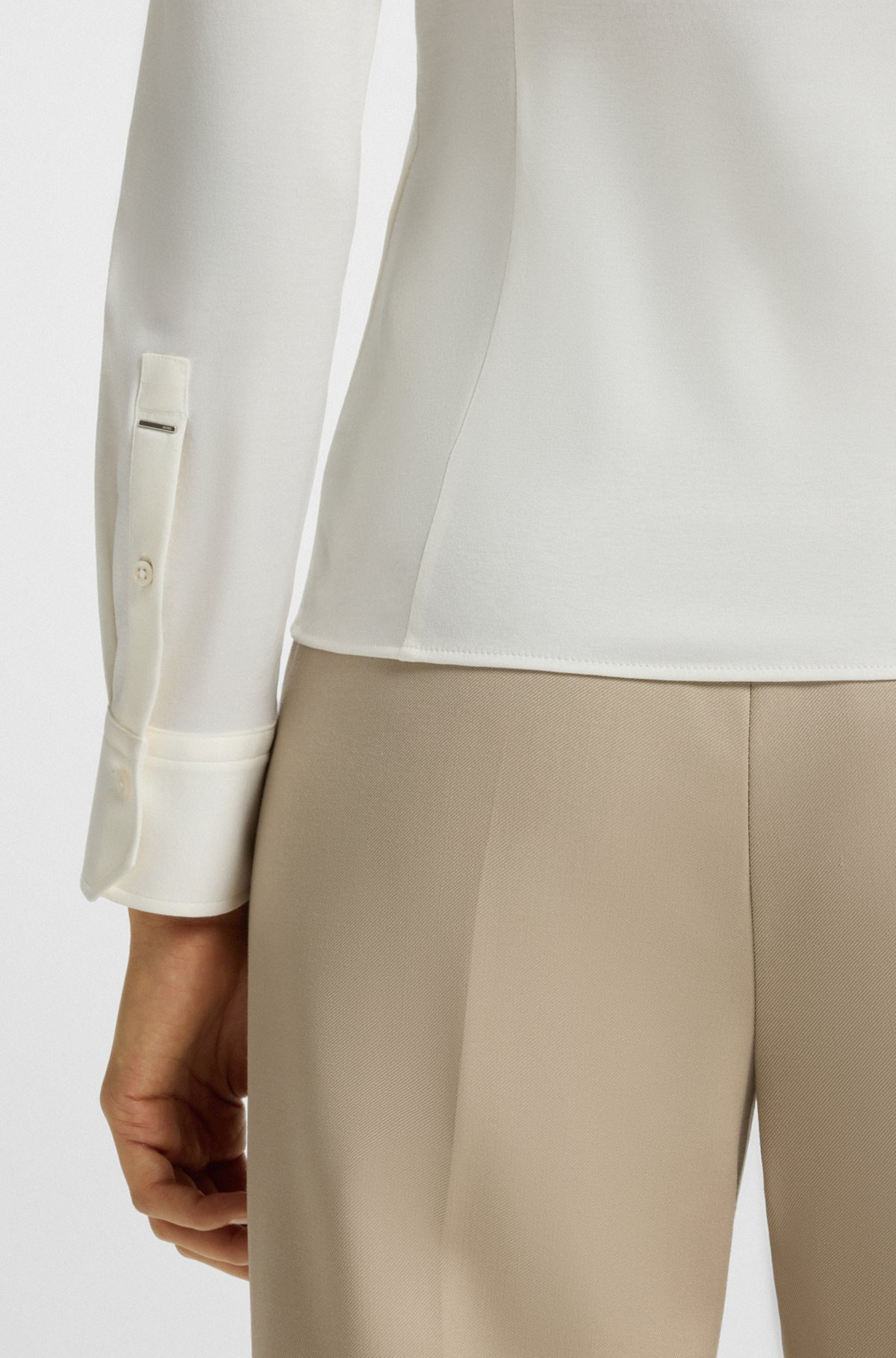 EXTRA-SLIM-FIT BLOUSE IN COTTON JERSEY - 6