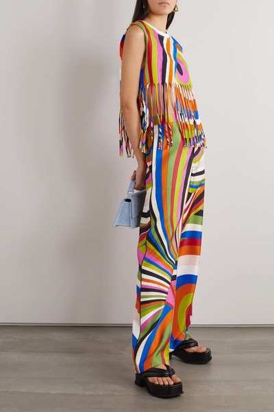 PUCCI Printed silk-twill wide-leg pants outlook