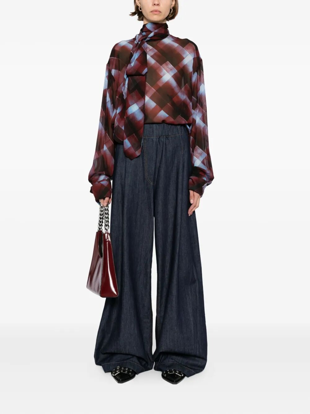 Dries Van Noten Women "Pila Denim" Pants - 3