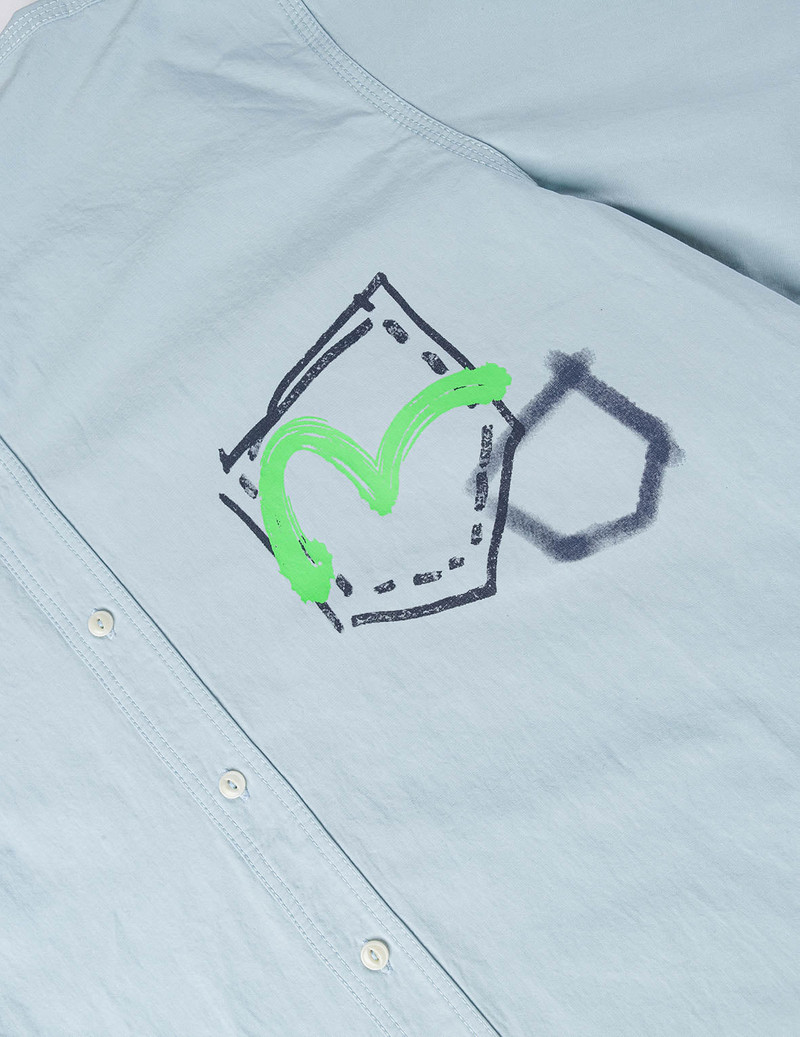Hand-Drawn Print Long-Sleeve Shirt 5