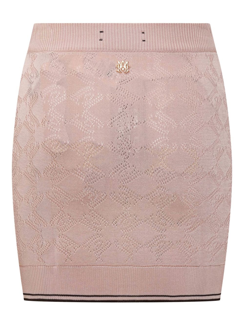pointelle-knit mini skirt - 2