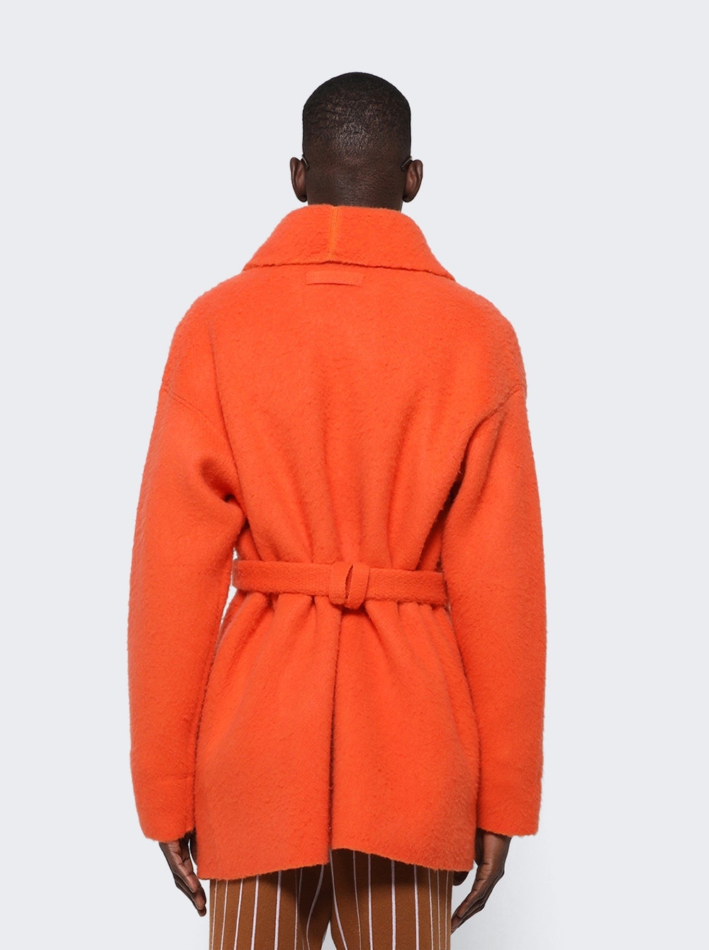 X The Elder Statesman Cashmere and Wool Brushed Robe Orange - 6