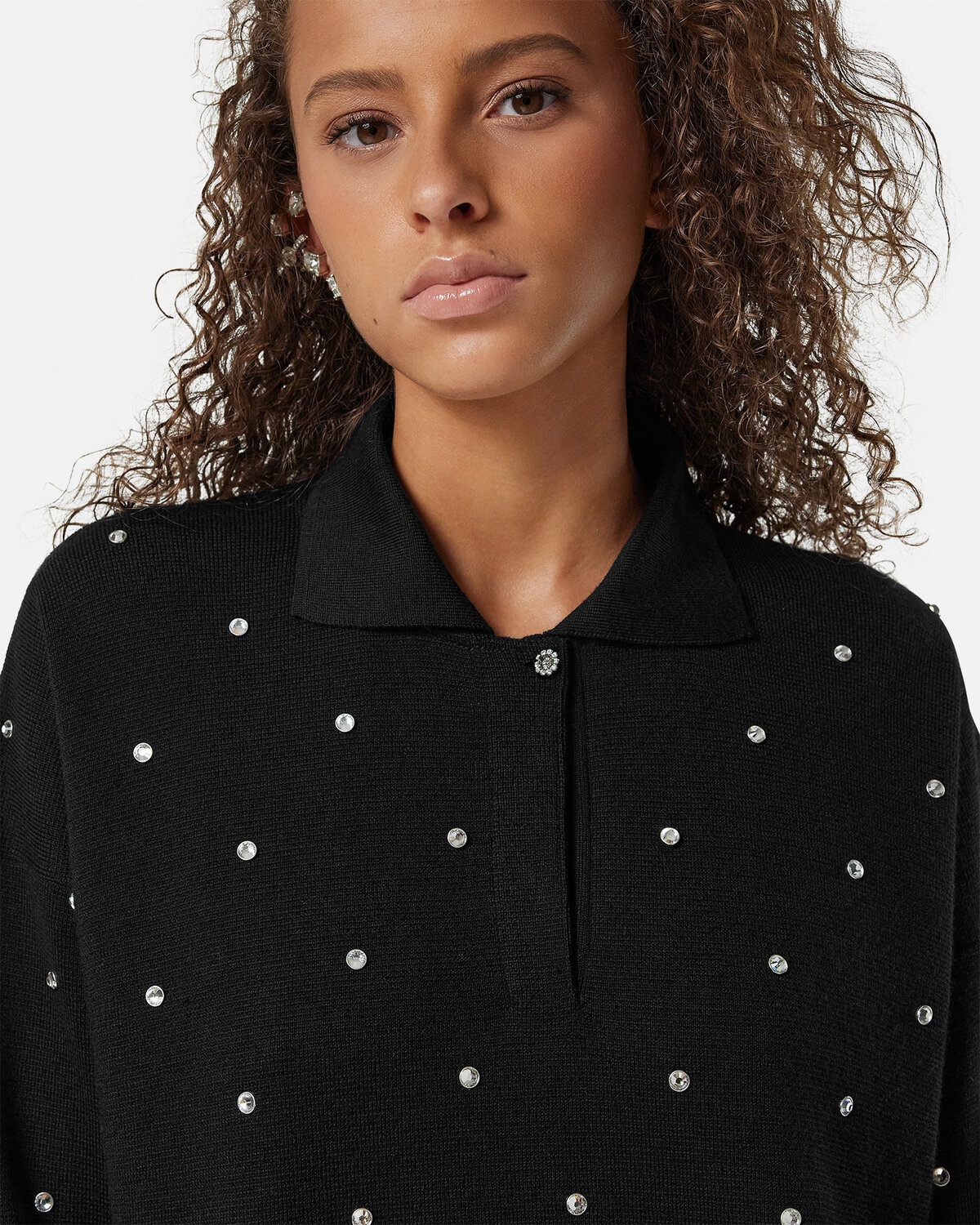 Cielo Stellato Wool Knit Polo Sweater - 3