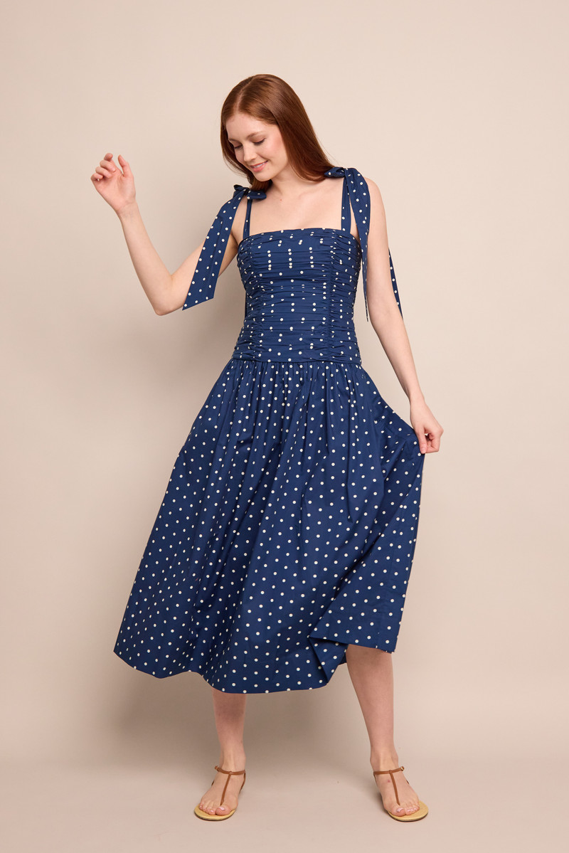 Cara Cara Rahi Midi Dress
Ruched, Tied, and Dotted for Days outlook