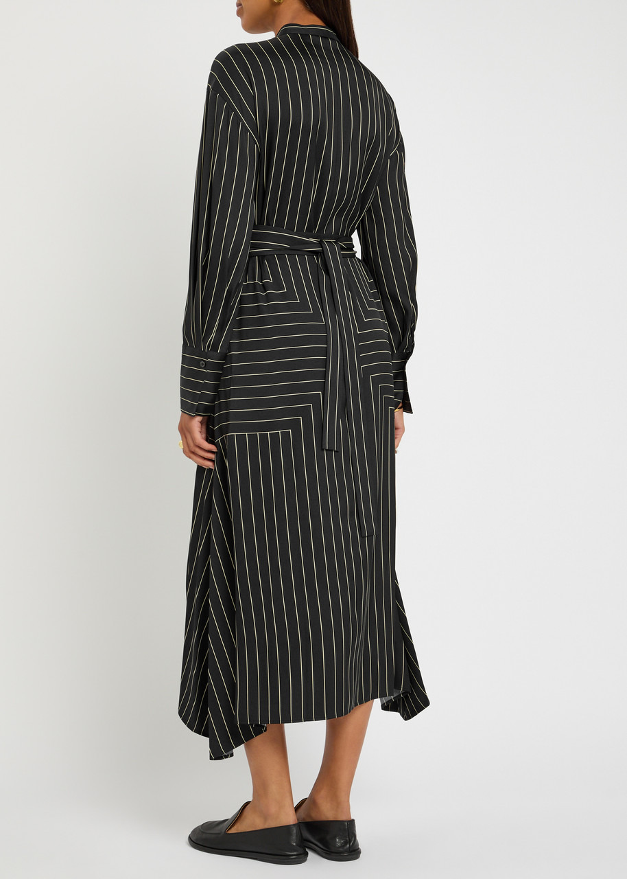 Joseph Orlana Striped Silk-blend Midi Shirt Dress - 3