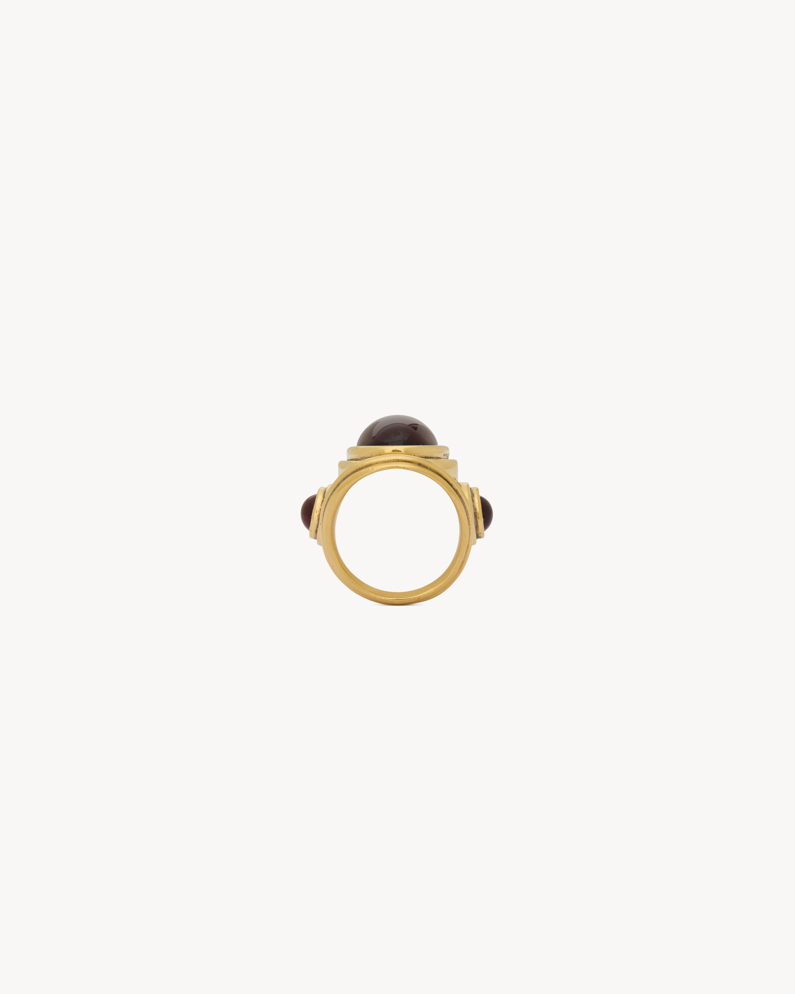 CABOCHON TRILOGY RING IN RESIN AND METAL - 2