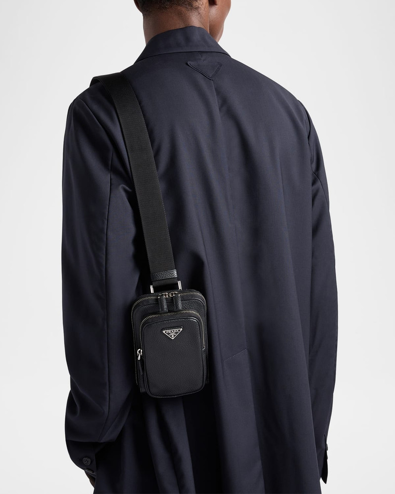 Prada Men's Vitello Daino Sling Bag outlook
