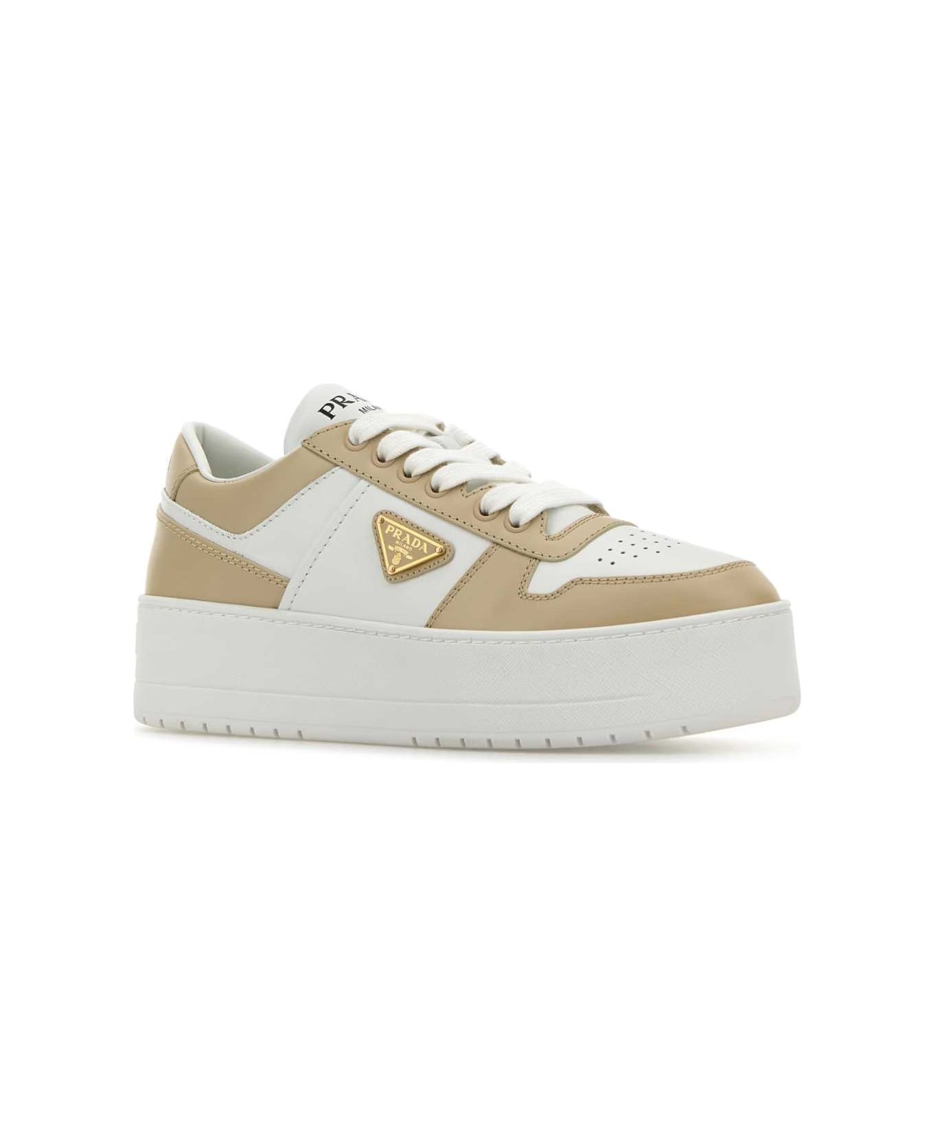 Two-tone Leather Downtown Sneakers - 2