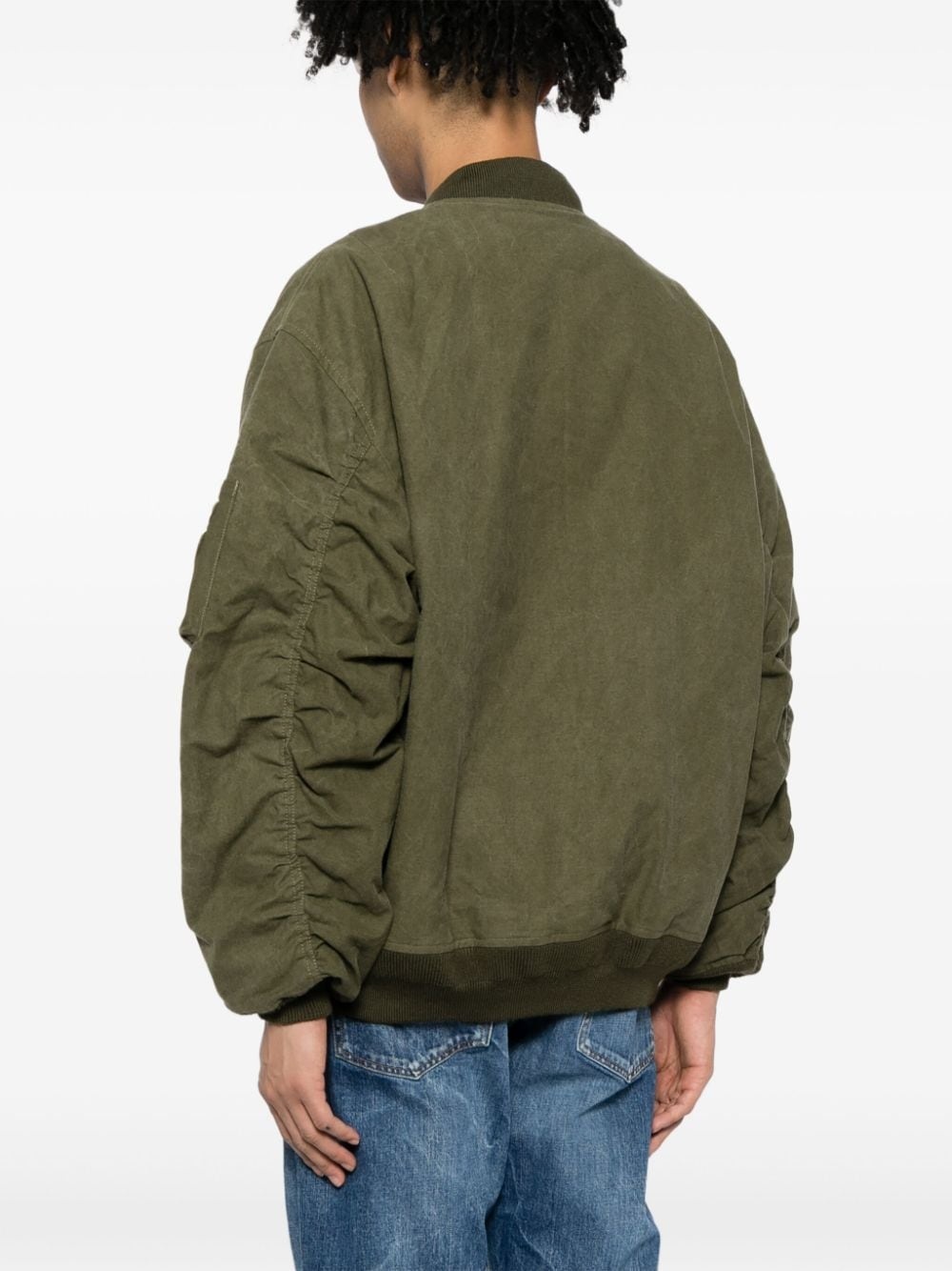 padded canvas bomber jacket - 4