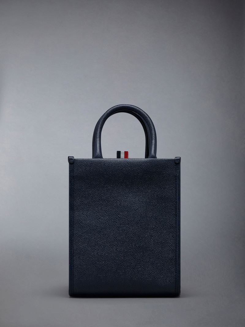 Pebble Grain Leather Hector Icon Small Squared Tote 3