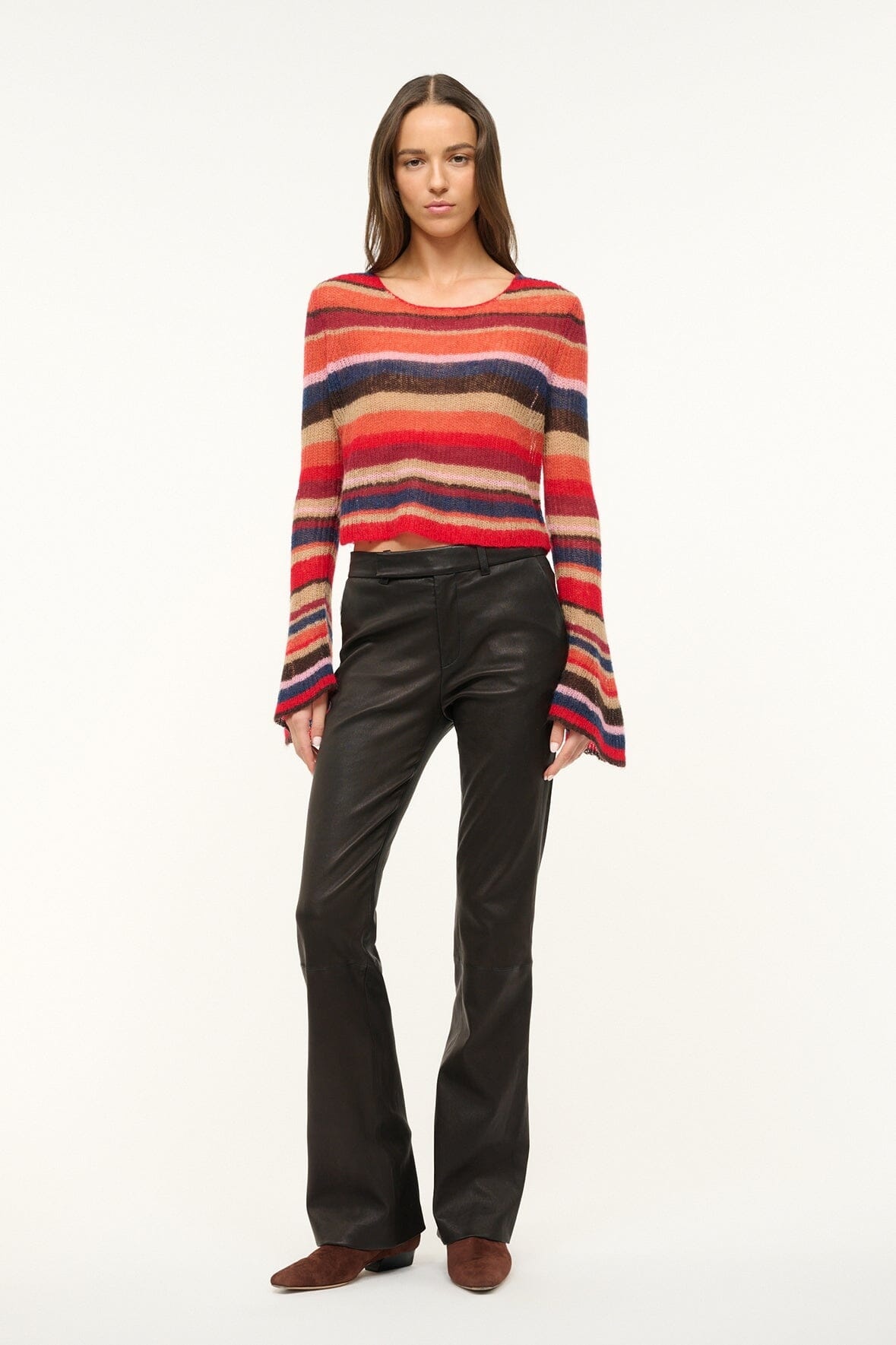 STAUD PARKER SWEATER AUTUMNAL FADED STRIPE - 3